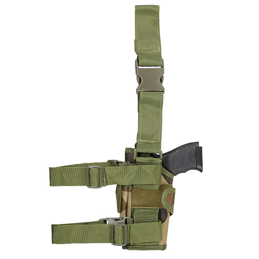 WoSport Universal Tactical Beinholster fr Pistole und Ersatzmagazin Nylon-Fabric rechts woodland Bild 3