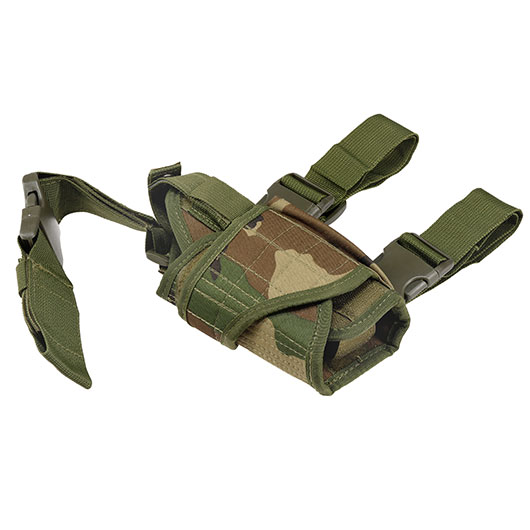 WoSport Universal Tactical Beinholster fr Pistole und Ersatzmagazin Nylon-Fabric rechts woodland Bild 6