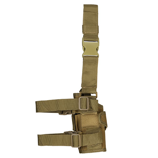 WoSport Universal Tactical Beinholster fr Pistole und Ersatzmagazin Nylon-Fabric rechts tan Bild 1