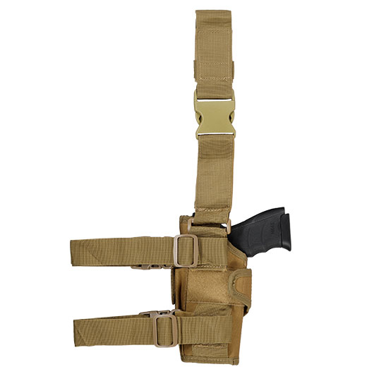 WoSport Universal Tactical Beinholster fr Pistole und Ersatzmagazin Nylon-Fabric rechts tan Bild 3