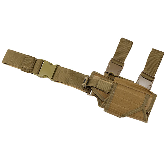 WoSport Universal Tactical Beinholster fr Pistole und Ersatzmagazin Nylon-Fabric rechts tan Bild 4