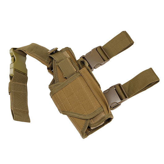 WoSport Universal Tactical Beinholster fr Pistole und Ersatzmagazin Nylon-Fabric rechts tan Bild 5