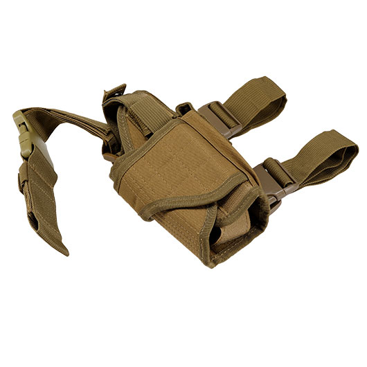WoSport Universal Tactical Beinholster fr Pistole und Ersatzmagazin Nylon-Fabric rechts tan Bild 6
