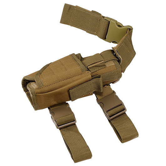 WoSport Universal Tactical Beinholster fr Pistole und Ersatzmagazin Nylon-Fabric rechts tan Bild 7