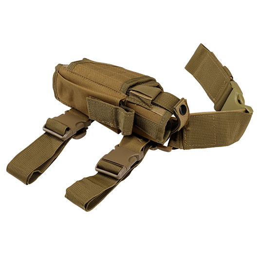 WoSport Universal Tactical Beinholster fr Pistole und Ersatzmagazin Nylon-Fabric rechts tan Bild 8