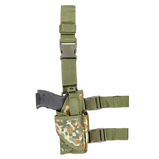 WoSport Universal Tactical Beinholster fr Pistole und Ersatzmagazin Nylon-Fabric rechts flecktarn Bild 2