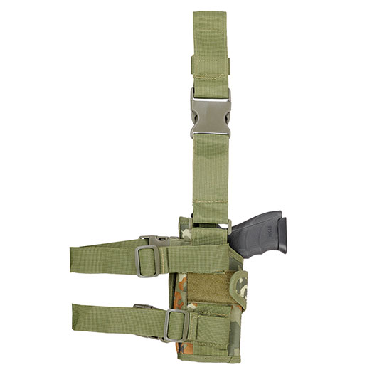 WoSport Universal Tactical Beinholster fr Pistole und Ersatzmagazin Nylon-Fabric rechts flecktarn Bild 3