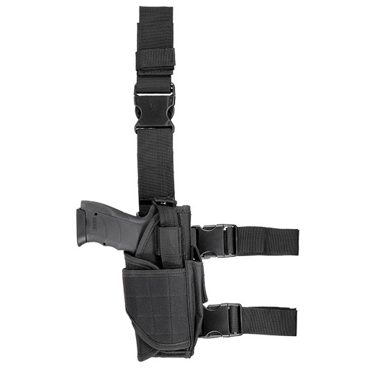 WoSport Universal Tactical Beinholster fr Pistole und Ersatzmagazin Nylon-Fabric rechts schwarz Bild 2
