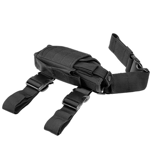 WoSport Universal Tactical Beinholster fr Pistole und Ersatzmagazin Nylon-Fabric rechts schwarz Bild 8