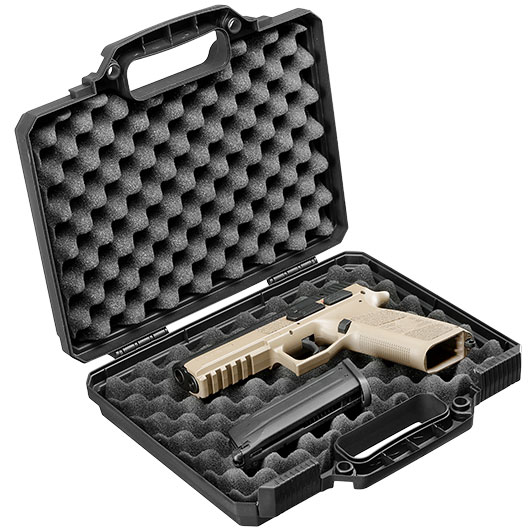 MAX Tactical Pistol Hard Case Pistolenkoffer 30 x 26 x 8,8 cm Waben-Schaumstoff schwarz Bild 6
