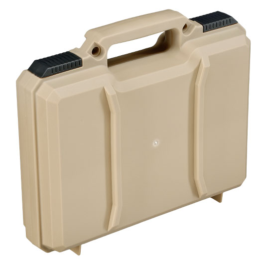MAX Tactical Pistol Hard Case Pistolenkoffer 30 x 26 x 8,8 cm Waben-Schaumstoff tan Bild 2