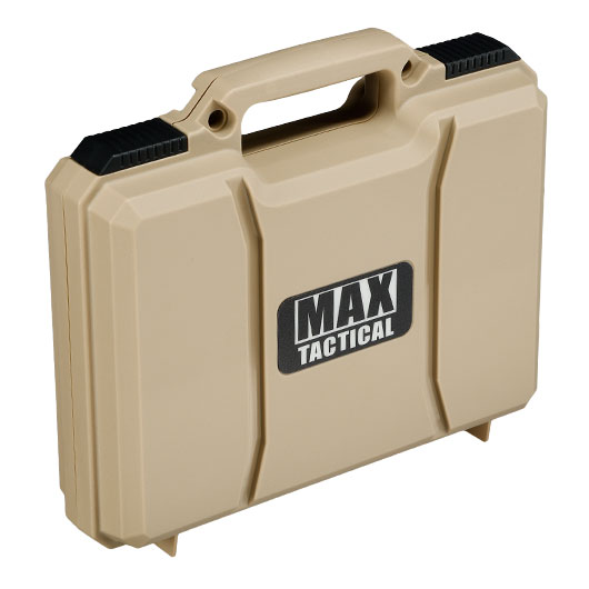 MAX Tactical Pistol Hard Case Pistolenkoffer 30 x 26 x 8,8 cm Waben-Schaumstoff tan Bild 1