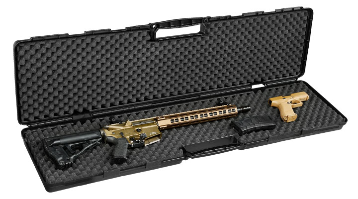 MAX Tactical Hard Case Waffenkoffer 120 x 33 x 11,5 cm Waben-Schaumstoff schwarz Bild 5