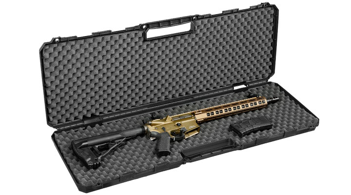 MAX Tactical Hard Case Waffenkoffer 100 x 35 x 10 cm Waben-Schaumstoff schwarz Bild 5