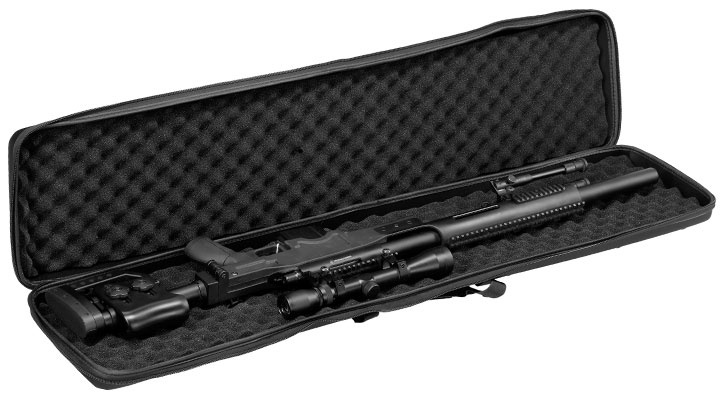 MAX Tactical Soft Case Waffenkoffer 120,5 x 26,5 x 12 cm Waben-Schaumstoff schwarz Bild 4