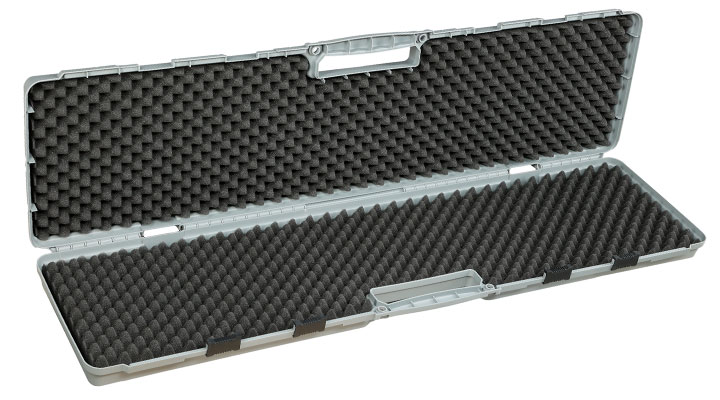 MAX Tactical Hard Case Waffenkoffer 120 x 33 x 11,5 cm Waben-Schaumstoff grau Bild 4
