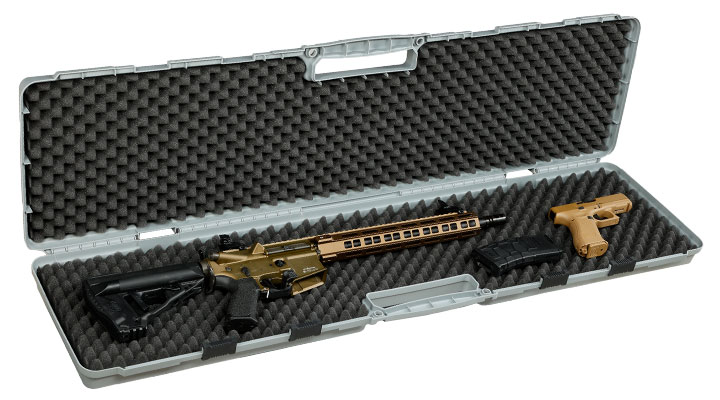 MAX Tactical Hard Case Waffenkoffer 120 x 33 x 11,5 cm Waben-Schaumstoff grau Bild 5
