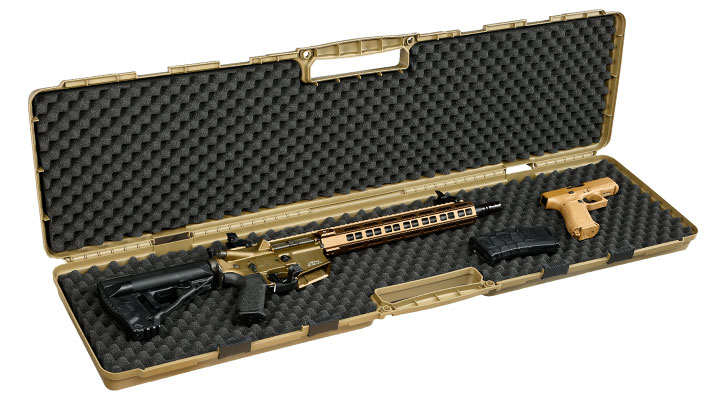 MAX Tactical Hard Case Waffenkoffer 120 x 33 x 11,5 cm Waben-Schaumstoff oliv Bild 5