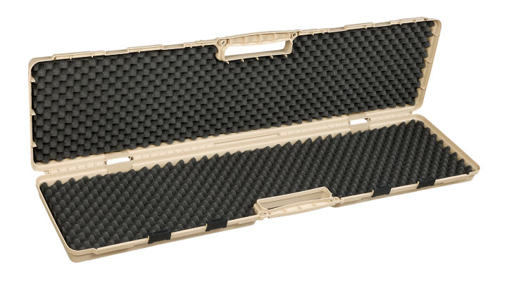 MAX Tactical Hard Case Waffenkoffer 120 x 33 x 11,5 cm Waben-Schaumstoff tan Bild 4