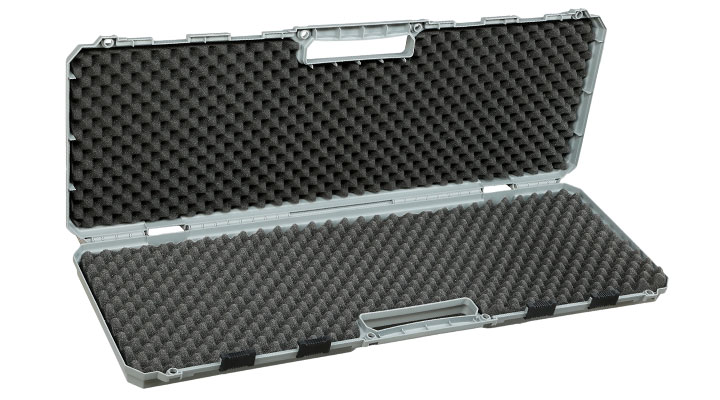 MAX Tactical Hard Case Waffenkoffer 100 x 35 x 10 cm Waben-Schaumstoff grau Bild 4