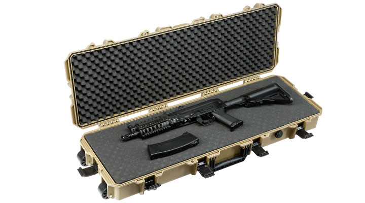 MAX Tactical Large Hard Case Waffenkoffer / Trolley 102 x 36,5 x 14,5 cm PnP-Schaumstoff oliv Bild 4