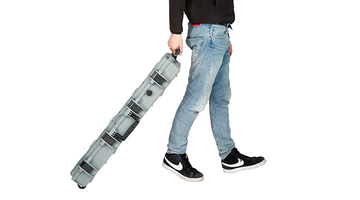 MAX Tactical Large Hard Case Waffenkoffer / Trolley 102 x 36,5 x 14,5 cm PnP-Schaumstoff grau Bild 11