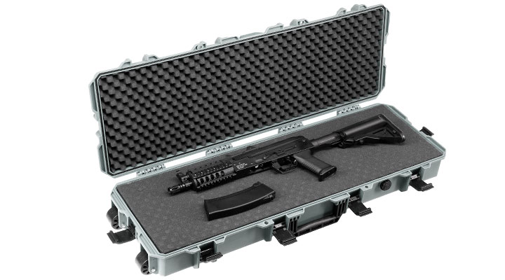 MAX Tactical Large Hard Case Waffenkoffer / Trolley 102 x 36,5 x 14,5 cm PnP-Schaumstoff grau Bild 4