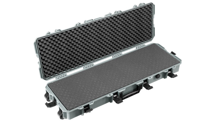 MAX Tactical Large Hard Case Waffenkoffer / Trolley 102 x 36,5 x 14,5 cm PnP-Schaumstoff grau Bild 5