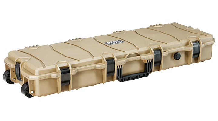 MAX Tactical Large Hard Case Waffenkoffer / Trolley 102 x 36,5 x 14,5 cm PnP-Schaumstoff tan