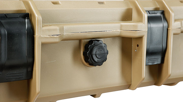 MAX Tactical Large Hard Case Waffenkoffer / Trolley 102 x 36,5 x 14,5 cm PnP-Schaumstoff tan Bild 10