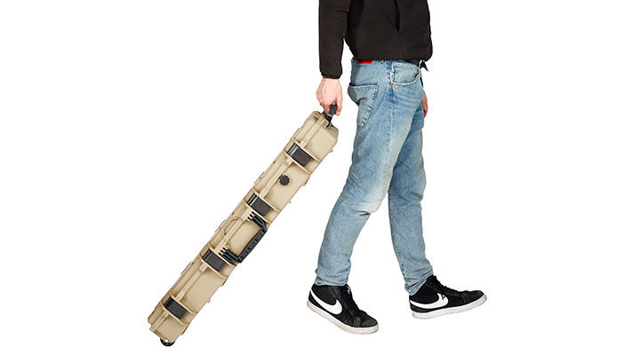 MAX Tactical Large Hard Case Waffenkoffer / Trolley 102 x 36,5 x 14,5 cm PnP-Schaumstoff tan Bild 11