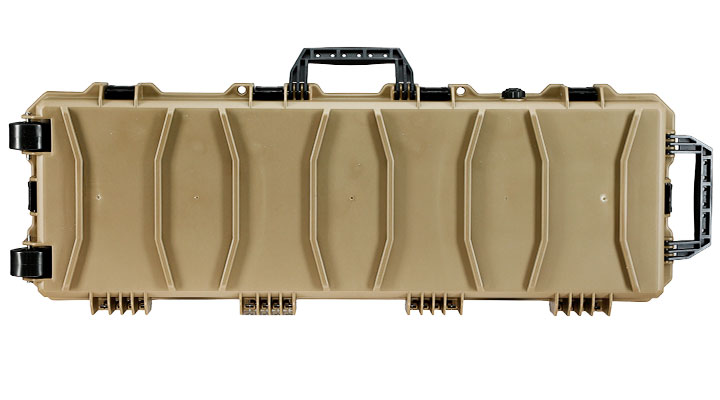 MAX Tactical Large Hard Case Waffenkoffer / Trolley 102 x 36,5 x 14,5 cm PnP-Schaumstoff tan Bild 3