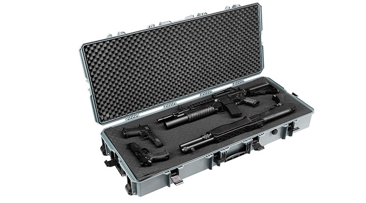 MAX Tactical XX-Large Hard Case Waffenkoffer / Trolley 122 x 51 x 18,5 cm PnP-Schaumstoff grau Bild 4