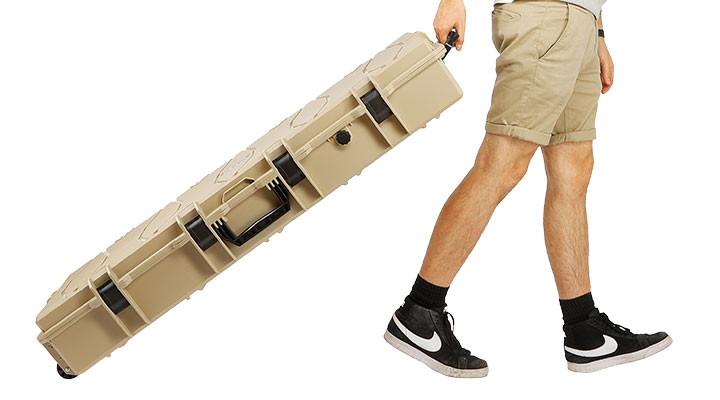 MAX Tactical XX-Large Hard Case Waffenkoffer / Trolley 122 x 51 x 18,5 cm PnP-Schaumstoff tan Bild 11