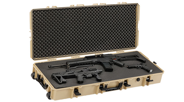 MAX Tactical XX-Large Hard Case Waffenkoffer / Trolley 122 x 51 x 18,5 cm PnP-Schaumstoff tan Bild 4