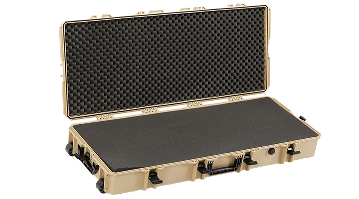MAX Tactical XX-Large Hard Case Waffenkoffer / Trolley 122 x 51 x 18,5 cm PnP-Schaumstoff tan Bild 5