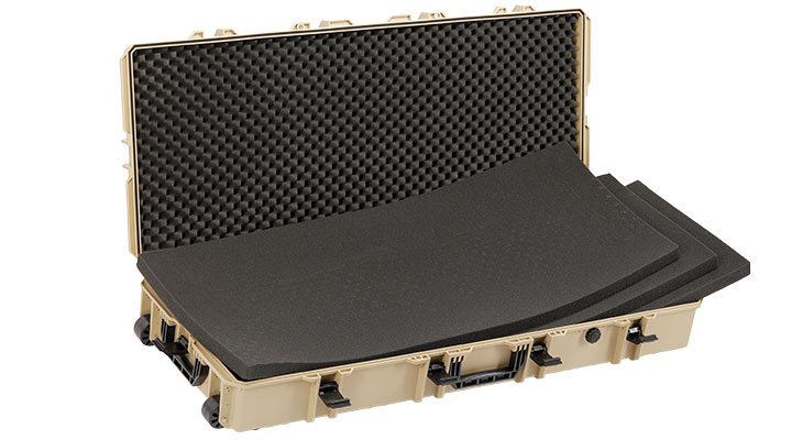 MAX Tactical XX-Large Hard Case Waffenkoffer / Trolley 122 x 51 x 18,5 cm PnP-Schaumstoff tan Bild 6