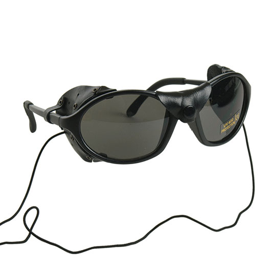 Mil-Tec Sonnenbrille Glacier Glasses schwarz inkl. Seitenschutz