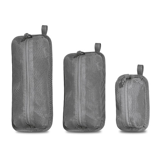 Pentagon Netztasche Trinity Set mit Klettflche grau 3 Stck
