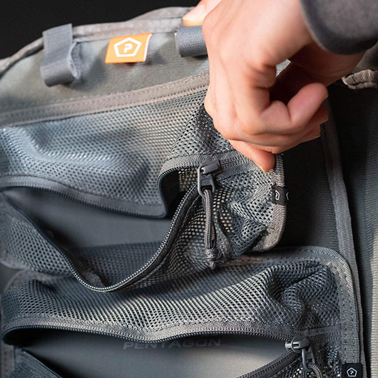 Pentagon Netztasche Trinity Set mit Klettflche grau 3 Stck Bild 3