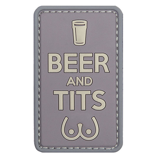 101 INC 3D Rubber Patch mit Klettflche Beer and Tits multi