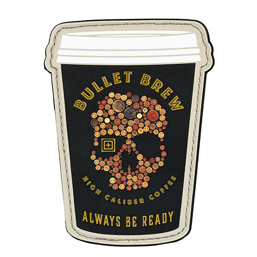 5.11 3D Rubber Patch mit Klettflche Bullet Brew fullcolor