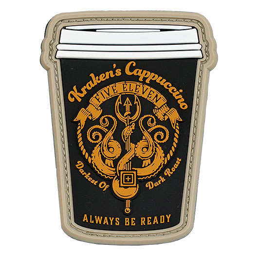 5.11 3D Rubber Patch mit Klettflche Kraken Cappuccino fullcolor