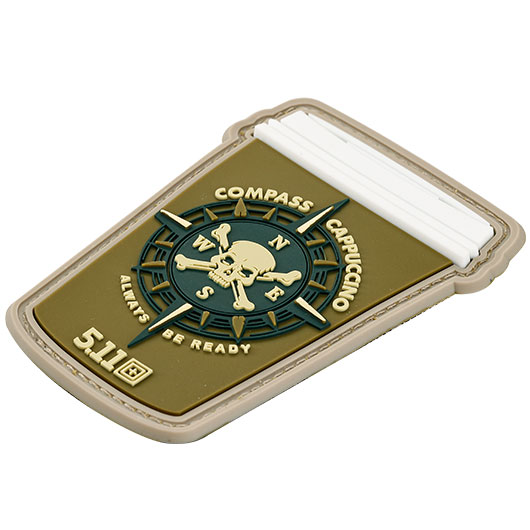 5.11 3D Rubber Patch mit Klettflche Compass Cappuccino fullcolor Bild 1
