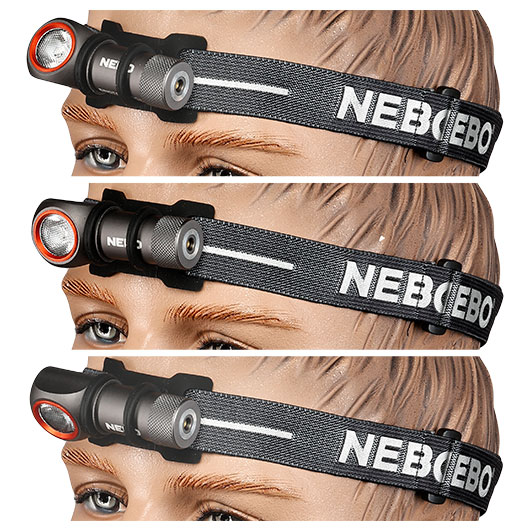Nebo LED-Stirnlampe Einstein 600+ Aluminium 600 Lumen grau inkl. Ladestation Bild 2