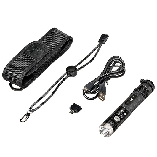 EAGTAC LED-Taschenlampe DX3L MKII 3100 Lumen schwarz inkl. Ladekabel, Li-Ionen-Akku, Lanyard, Grtelclip & Nylonholster Bild 4