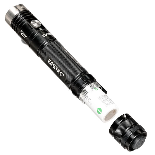 EAGTAC LED-Taschenlampe DX3L MKII 3100 Lumen schwarz inkl. Ladekabel, Li-Ionen-Akku, Lanyard, Grtelclip & Nylonholster Bild 5