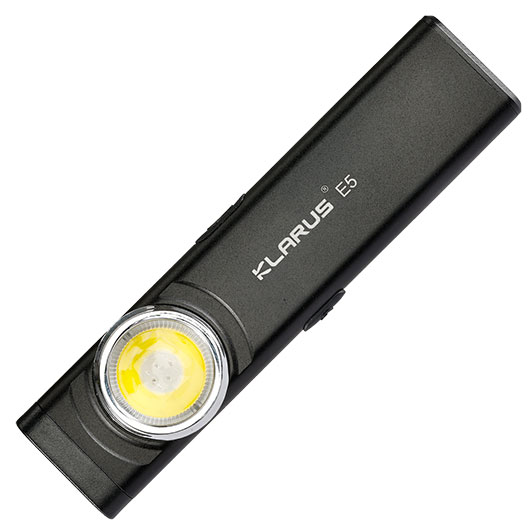Klarus LED-Taschenlampe E5 470 Lumen schwarz inkl. USB-C Ladekabel & Clip Bild 5