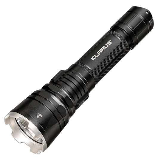 Klarus LED-Taschenlampe XT12GT Pro 1600 Lumen schwarz inkl. USB-C Ladekabel, Li-Ionen-Akku, Lanyard & Nylonholster