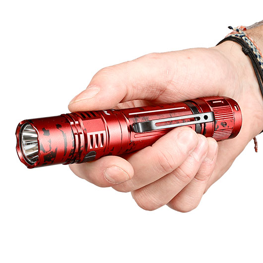 Fenix LED-Taschenlampe PD36R Pro 2800 Lumen red camouflage inkl. USB-C Ladekabel, Lanyard, Grtelclip & Nylonholster Bild 10